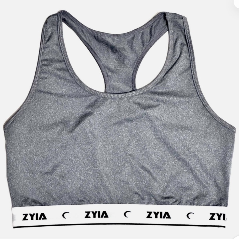ZYIA Gray Sports Bra Intimates Racerback, set of 2